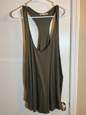 Express Olive Green Racerback Tank